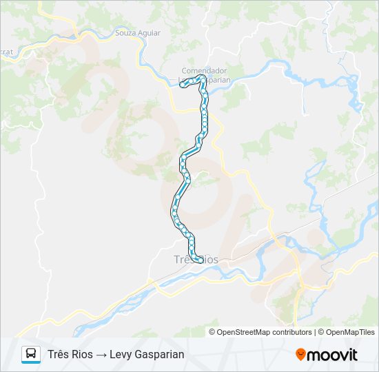 Mapa da linha P240 de ônibus