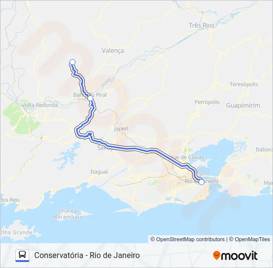 CONSERVATÓRIA - RIO DE JANEIRO Bus Line Map