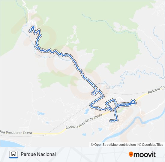 Mapa da linha PE21 de ônibus