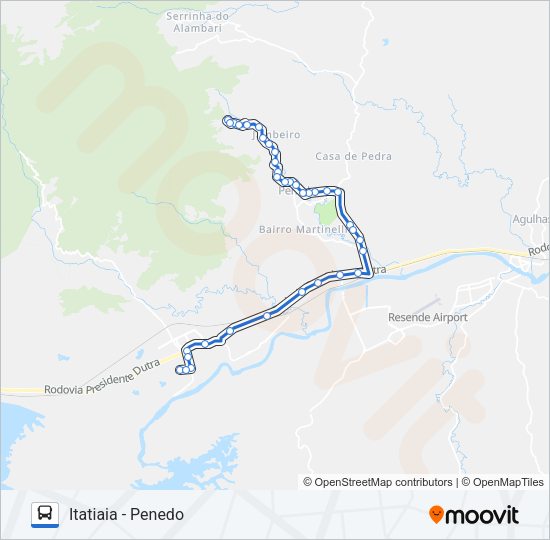 Mapa da linha PE22 de ônibus