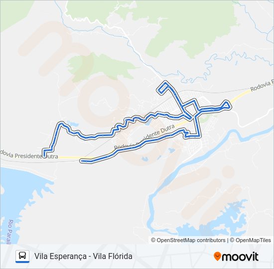 Mapa da linha PE23 de ônibus