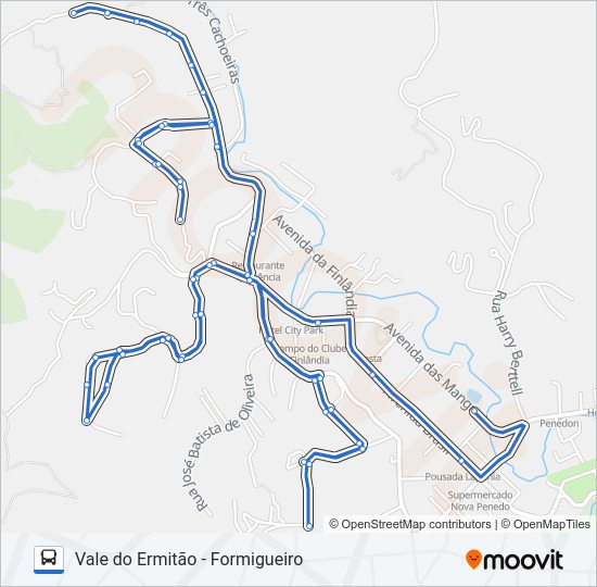 Mapa da linha PE24 de ônibus