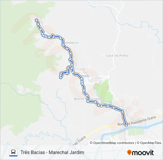 PE25 Bus Line Map