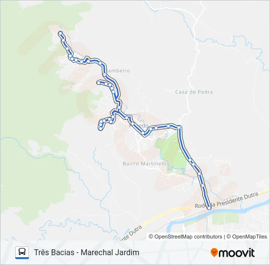 PE25 Bus Line Map