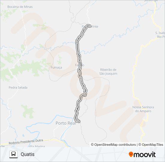 QUATIS - PASSA VINTE Bus Line Map
