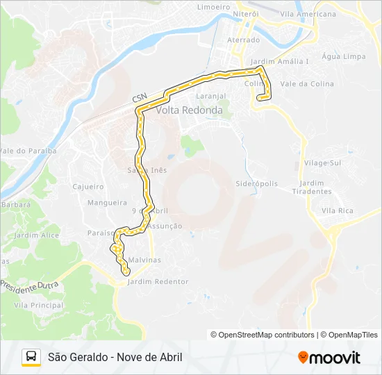 P710 Bus Line Map