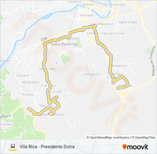 P711 Bus Line Map