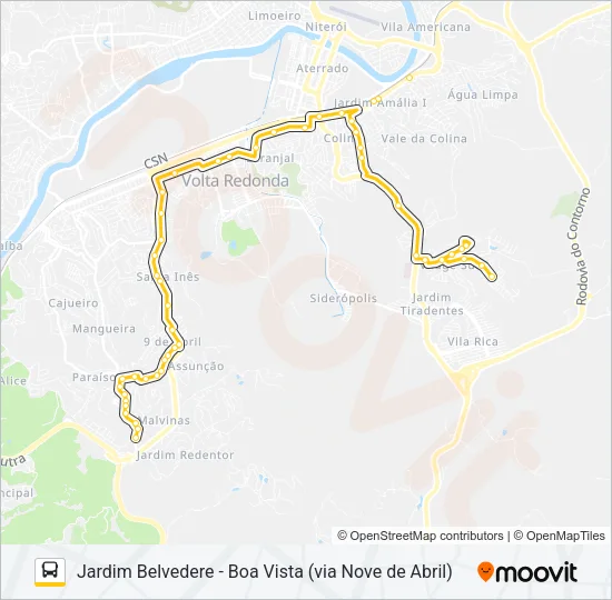 P713 Bus Line Map