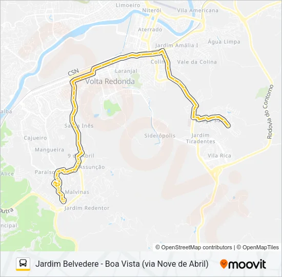 P713 Bus Line Map