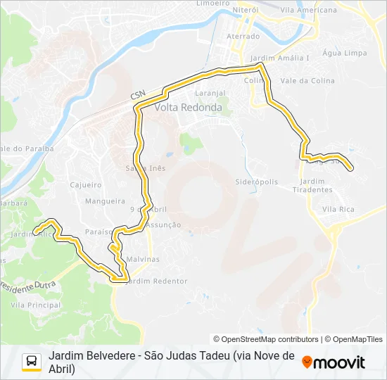 P714 Bus Line Map