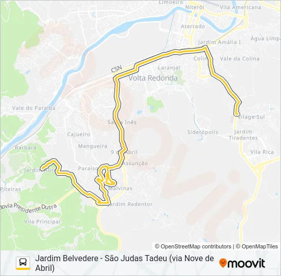P714 Bus Line Map