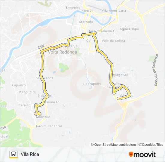 P717 Bus Line Map