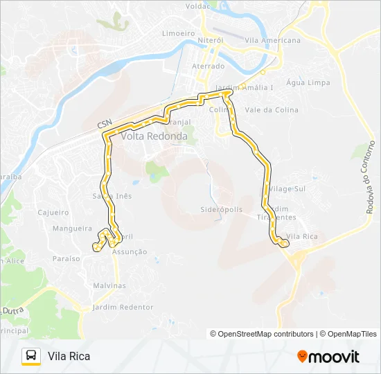 P710A Bus Line Map