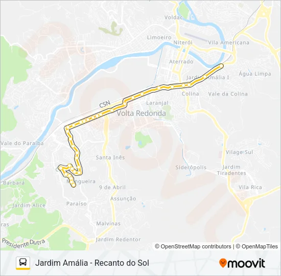 P715A Bus Line Map