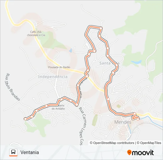 VENTANIA Bus Line Map