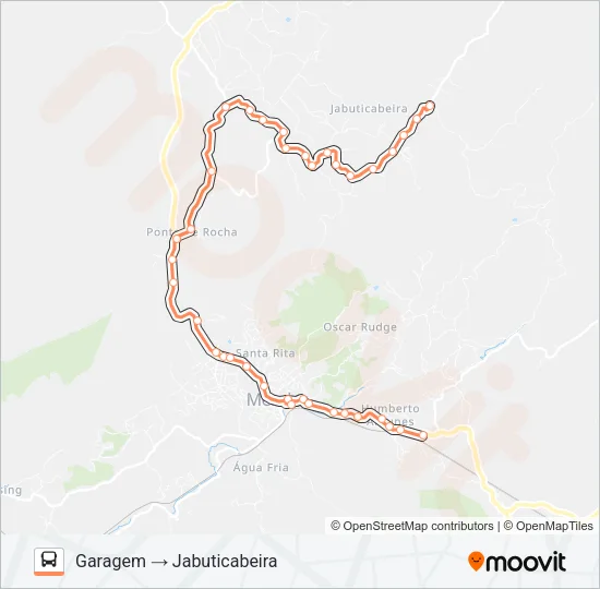 JABUTICABEIRA Bus Line Map