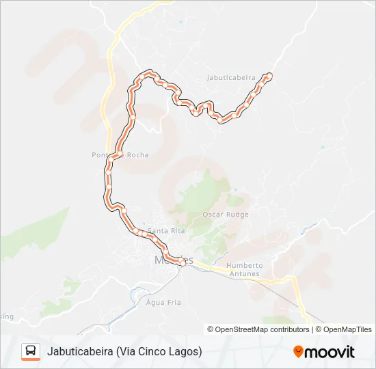 JABUTICABEIRA Bus Line Map