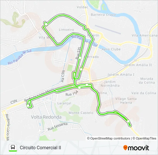 TARIFA COMERCIAL ZERO Bus Line Map