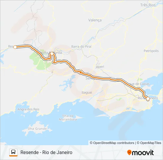 RESENDE - RIO DE JANEIRO Bus Line Map