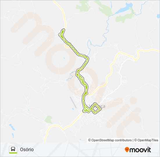 Mapa da linha OSÓRIO de ônibus