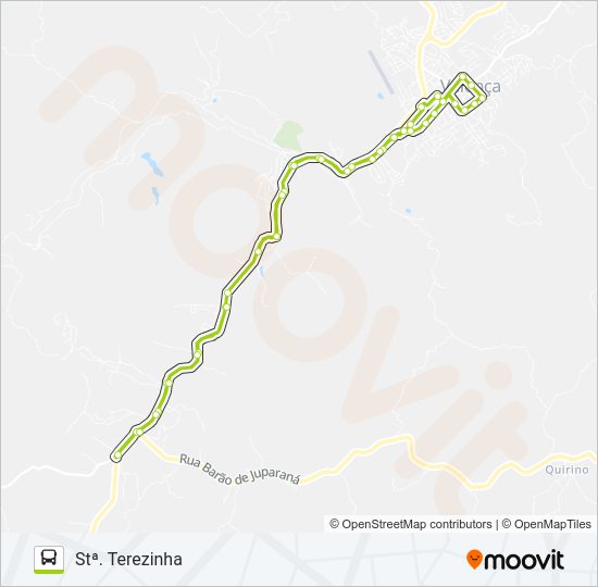Mapa da linha SANTA TEREZINHA de ônibus