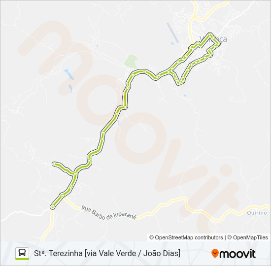 Mapa da linha SANTA TEREZINHA de ônibus