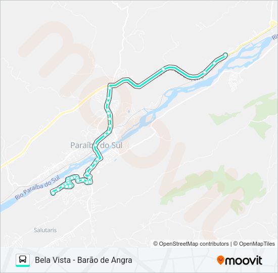 Mapa da linha 107 de ônibus