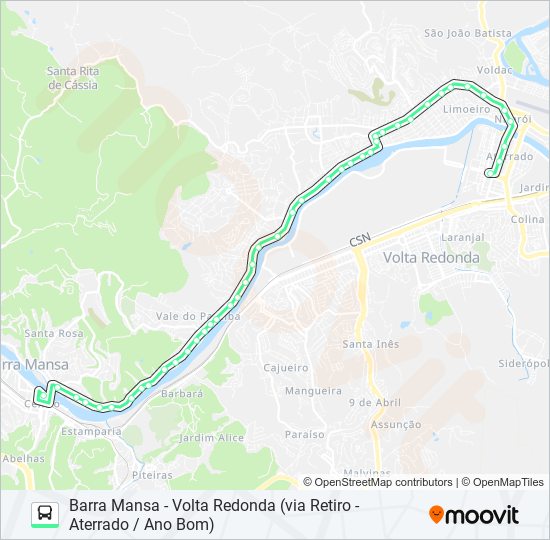 Mapa de P200 de autobús