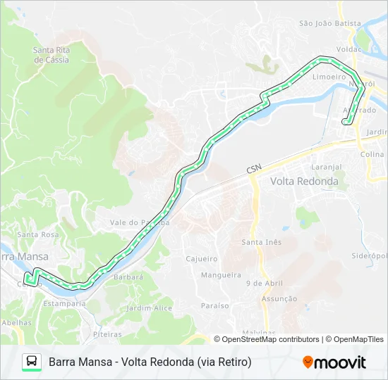 P200 Bus Line Map