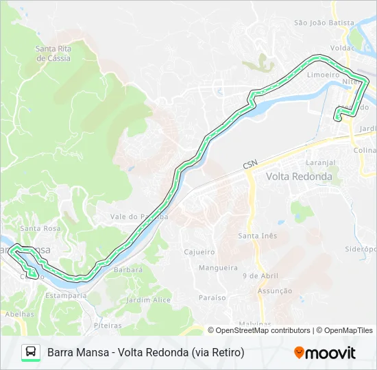 P200 Bus Line Map