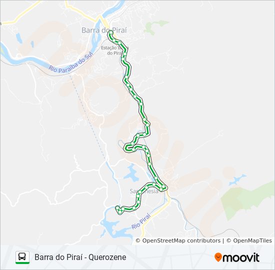 Mapa da linha P460 de ônibus