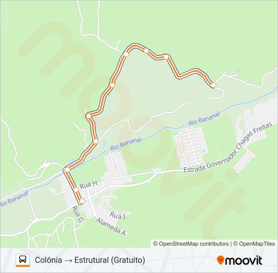 Mapa da linha TR501-03 de ônibus