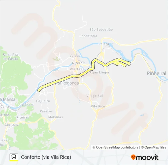 210A Bus Line Map