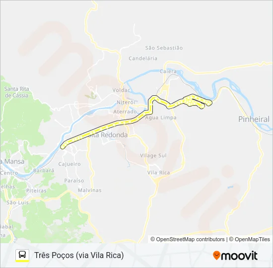 210A Bus Line Map