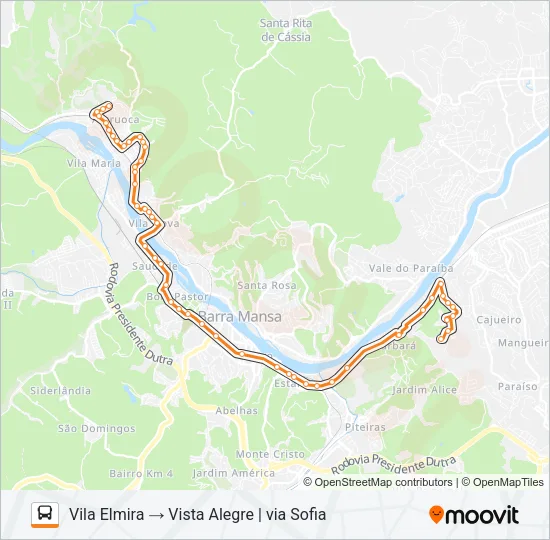 TR190-01 Bus Line Map