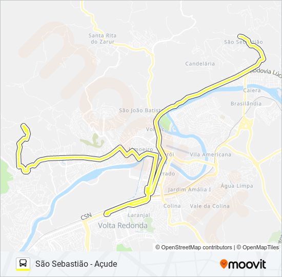 225 bus Line Map