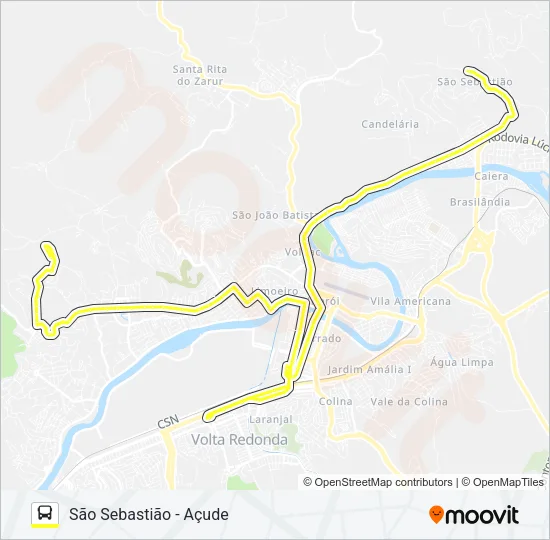 225 Bus Line Map