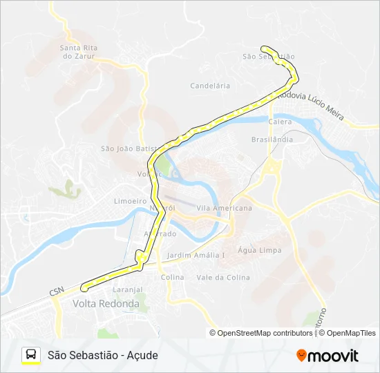 225 Bus Line Map