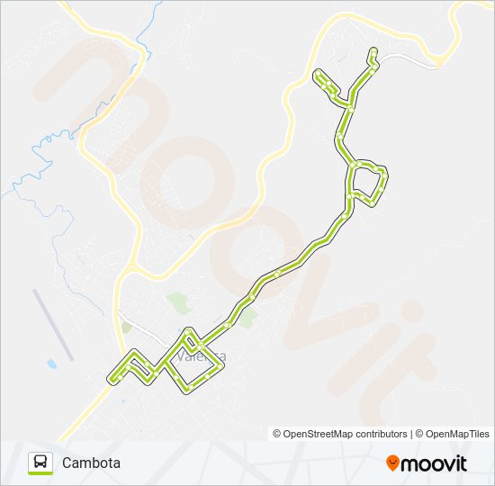 Mapa da linha CAMBOTA de ônibus