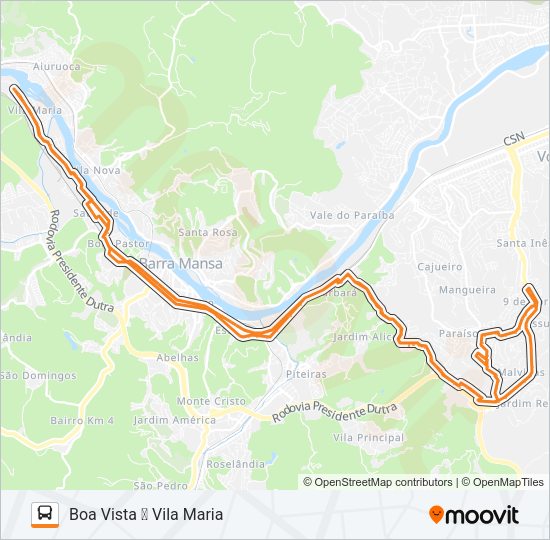 TR493-01 Bus Line Map