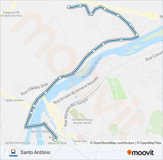 Rota da linha r20: horários, paradas e mapas - Centro (Atualizado)