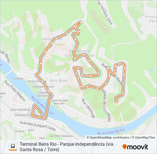 Mapa de CL023 de autobús