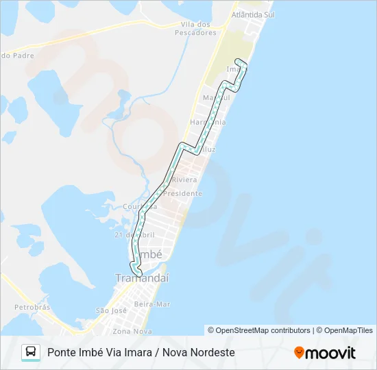 IMBÉ IMARA - SANTA TEREZINHA / PONTE Bus Line Map