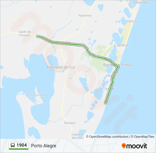 1904 Bus Line Map