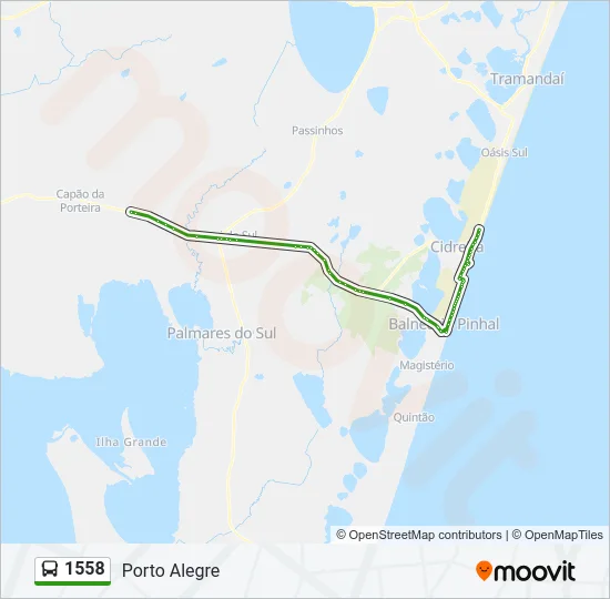 1558 Bus Line Map