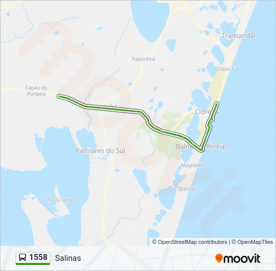 1558 Bus Line Map
