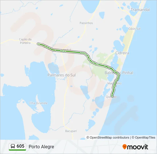 605 Bus Line Map