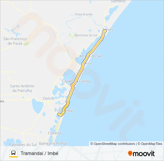 RT903 OSÓRIO / TORRES (ULBRA) Bus Line Map
