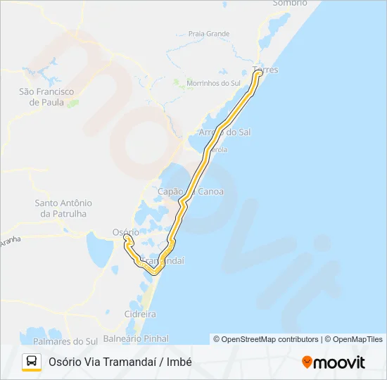 RT903 OSÓRIO / TORRES (ULBRA) Bus Line Map