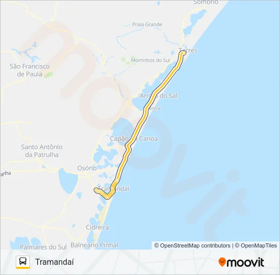 RT903 OSÓRIO / TORRES (ULBRA) Bus Line Map